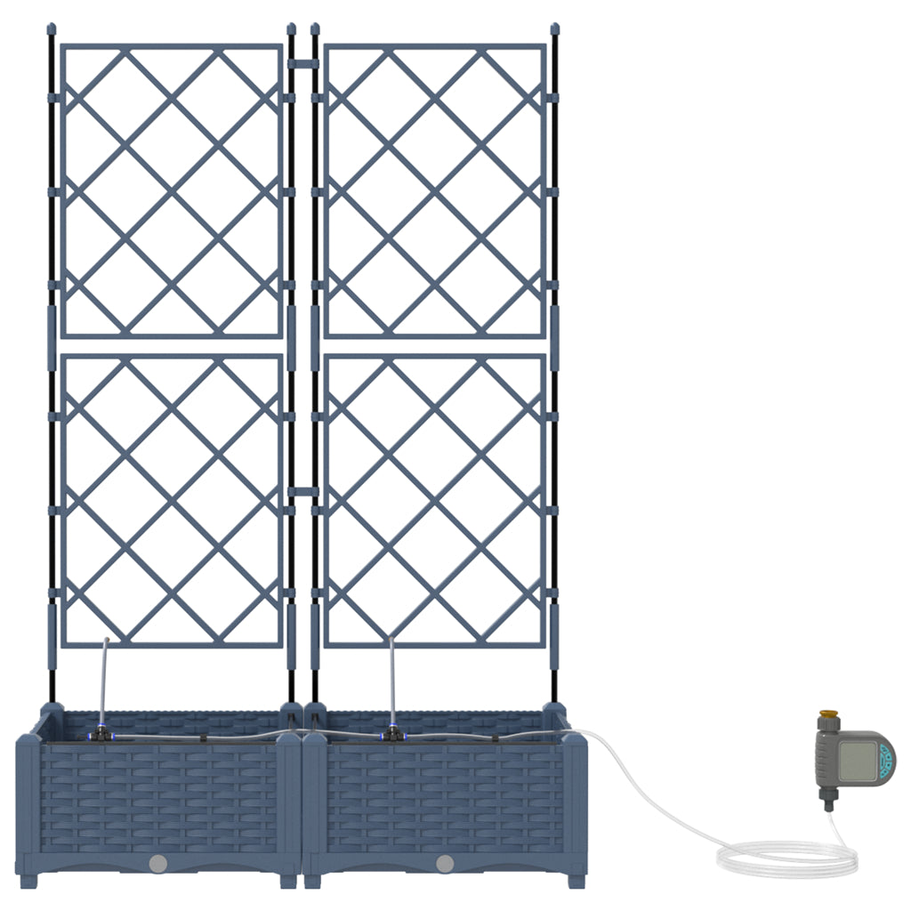 Vidaxl Jardineras Gris 80 X 40 X 126 Cm Acero_3