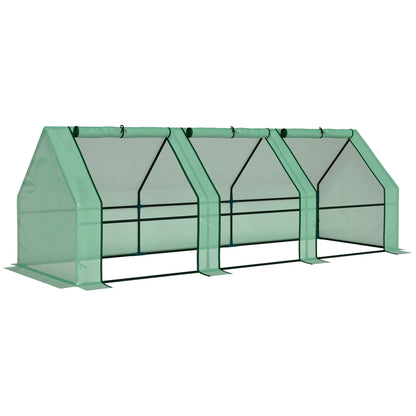 Invernadero De Jardín Con 3 Ventanas Outsunny 270x90x90 Cm Verde_1
