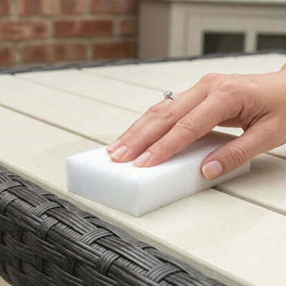 5 Esponjas Mágicas De Melamina Para Muebles De Jardín Y Terraza - Limpieza Solo Con Agua, Sin Químicos Ni Detergentes_4