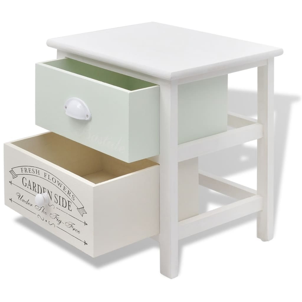 Mesita De Noche De Estilo Francés De Madera_2