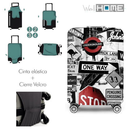 Set De Maleta 64x45x28cm Con Funda Protectora'travel Tips'_2