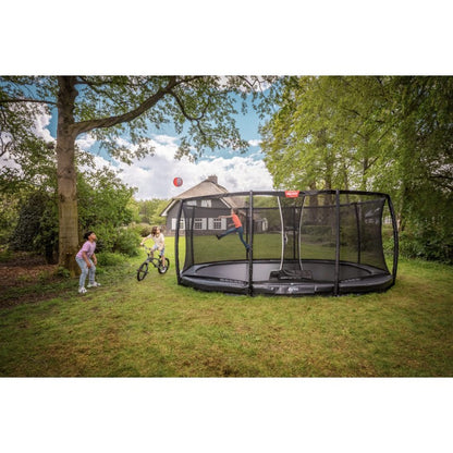 Cama Elastica Berg Inground Grand Champion 520 + Red Deluxe Gris Safety Net Deluxe Xl._1