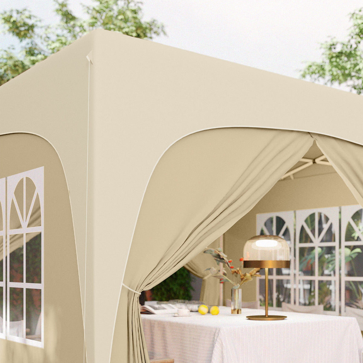Carpa Plegable Outsunny Metal, Tela Oxford Arena 300x300x273 Cm_4