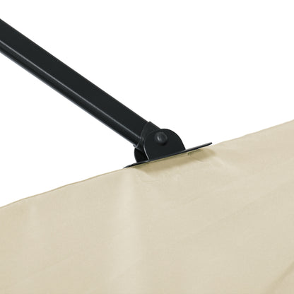 Outsunny Sombrilla De Jardín De Aluminio 245x245x245 Cm Con Manivela Crema_4