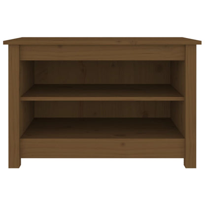 Banco Zapatero Madera Maciza De Pino Marrón Miel 70x38x45,5cm / Vetonek_1