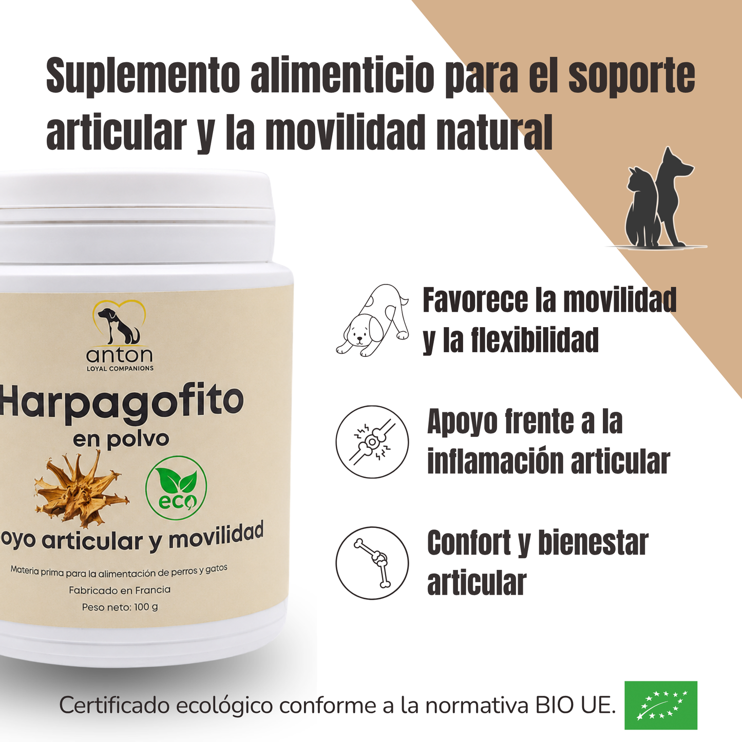 Harpagofito ECO para perros y gatos – Confort articular – 100 g_1