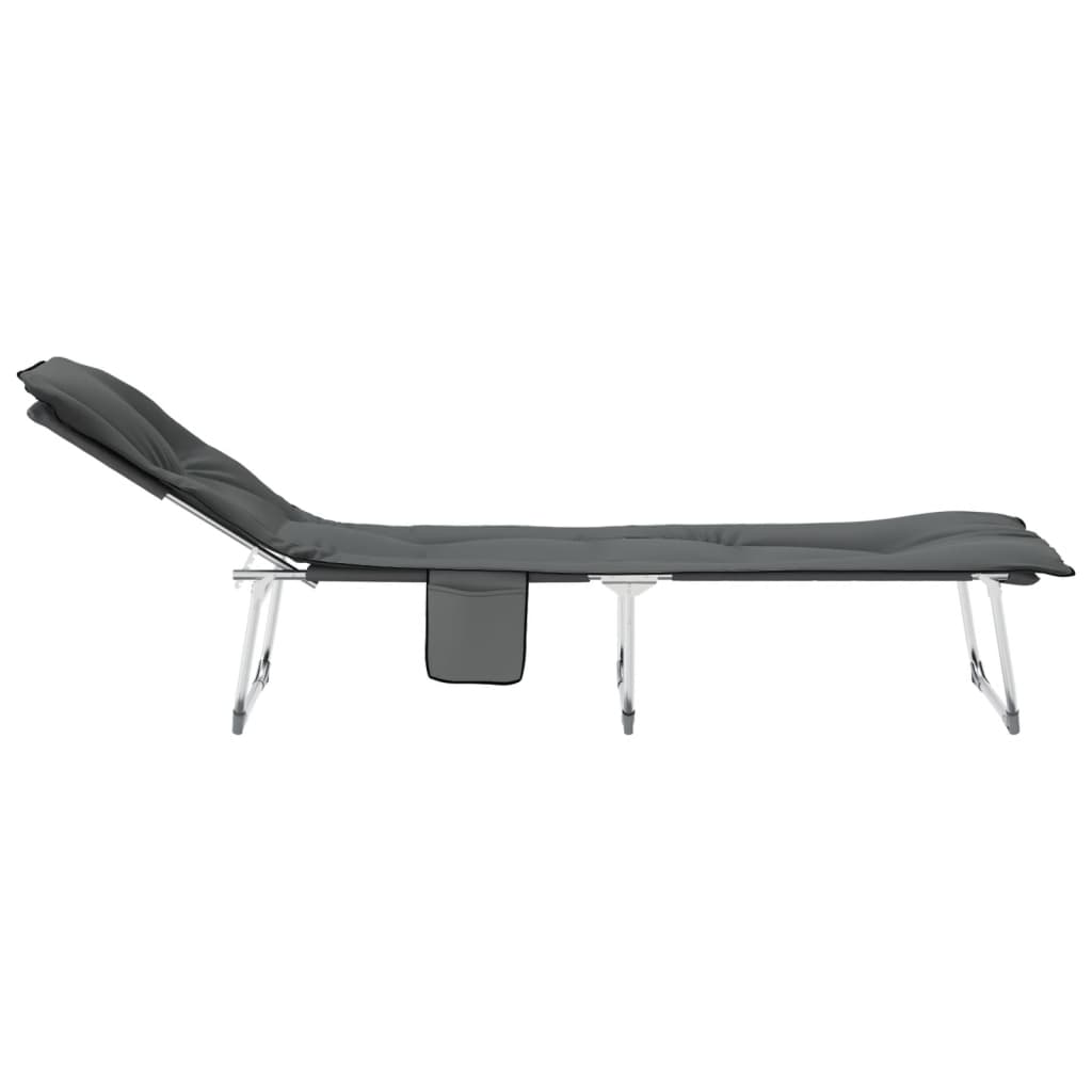 Tumbona Plegable Tela Gris Antracita_3
