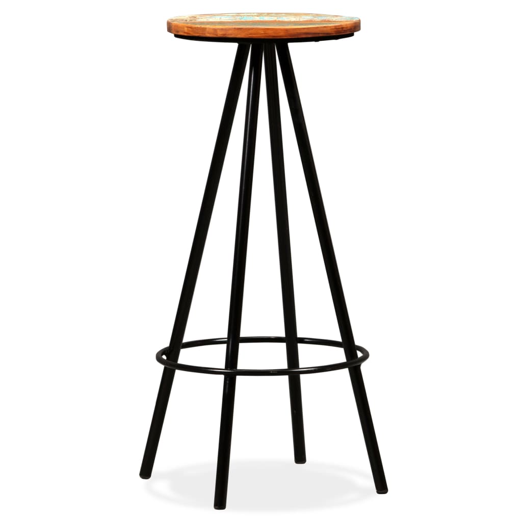 Taburetes De Cocina 4 Unidades Madera Maciza Reciclada_5
