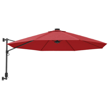 Vidaxl Sombrilla De Pared Rojo Brillante 290 Cm_0
