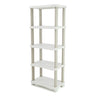 Estante de 70 cm com 5 prateleiras economizadoras de espaço, Plastiken Bege