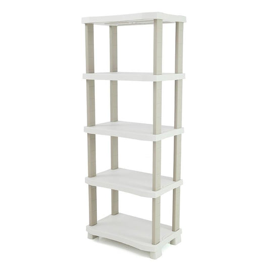 Estante de 70 cm com 5 prateleiras economizadoras de espaço, Plastiken Bege