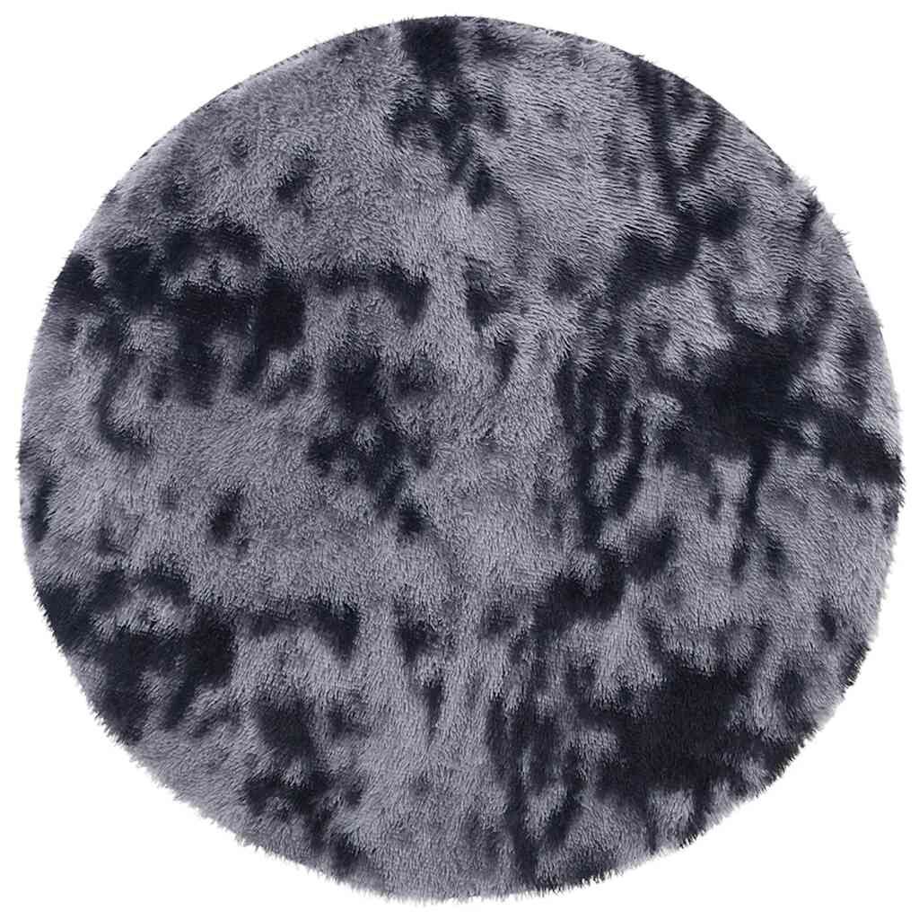 Vidaxl Alfombra De Pelo Largo Navarra Gris Oscuro 240x240 Cm Poliéster_0