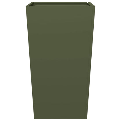 Jardinera De Acero Verde Oliva 45x45x75 Cm_3