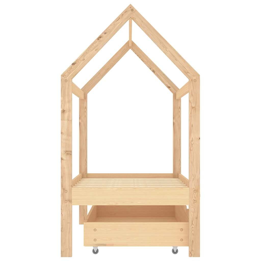 Vidaxl Estructura De Cama Infantil Con Cajón Madera De Pino 70x140 Cm_3