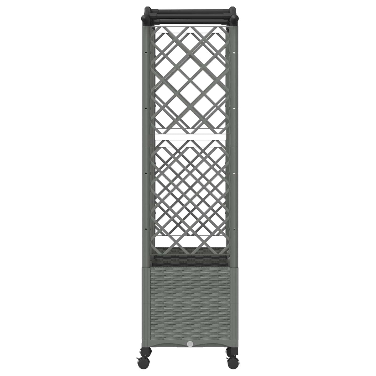 Cama Elevada Con Trellis Y Techo Gris Claro 163 X 40 X 144 Cm_3