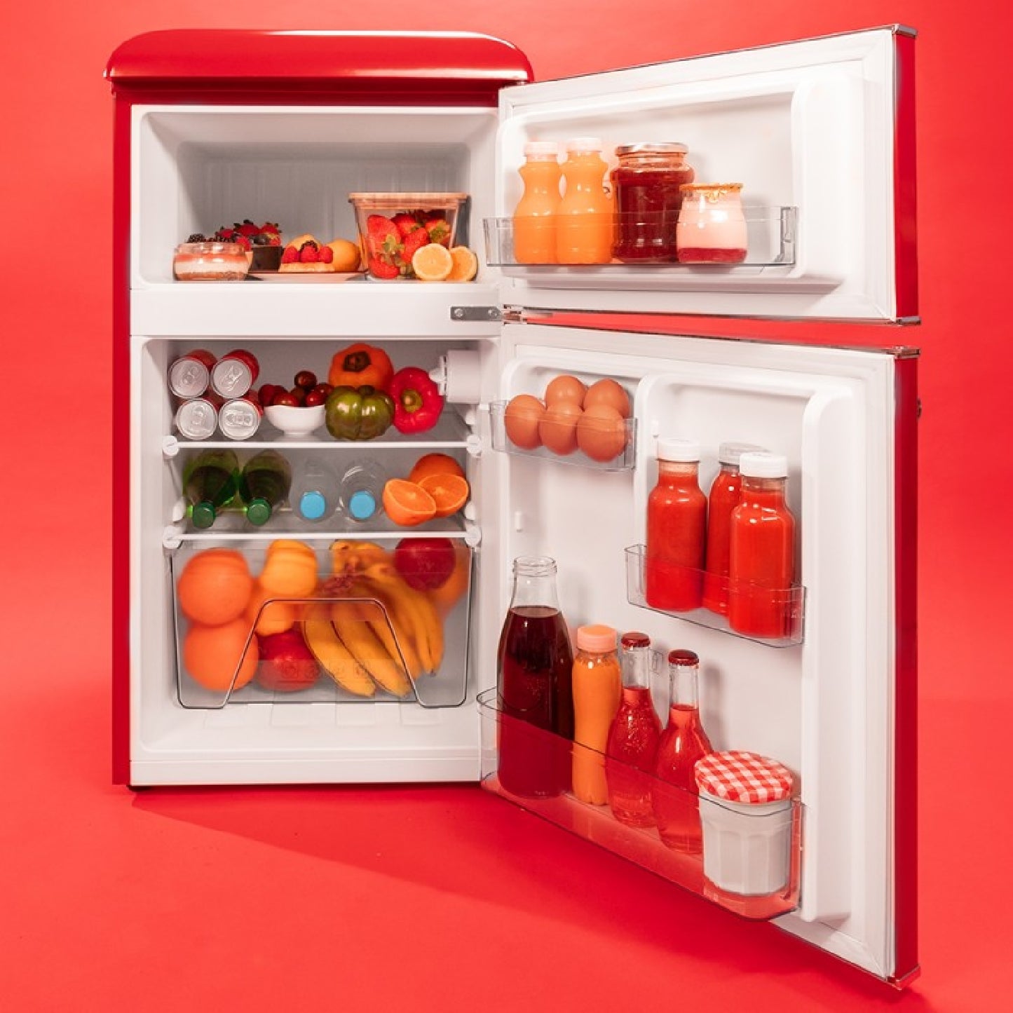 Cecotec Frigorífico Retro Bolero Coolmarket 2d Origin 86 Red E_2