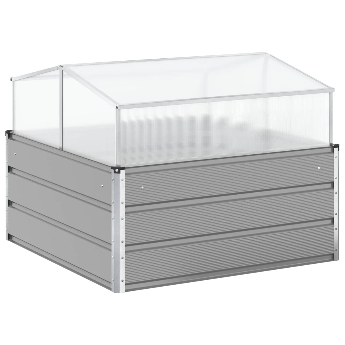Jardinera Gris Claro 100 X 100 X 77 Cm Acero Galvanizado_0
