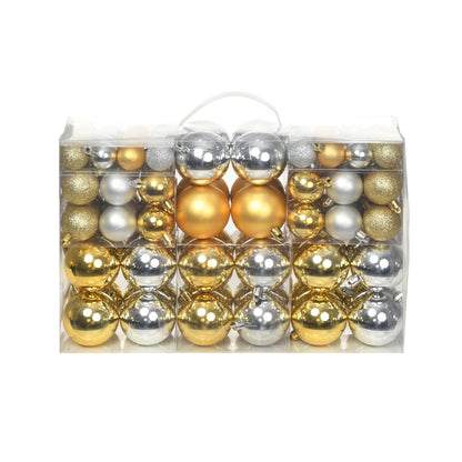 Vidaxl Bolas De Navidad 100 Unidades Plateado/dorado_0
