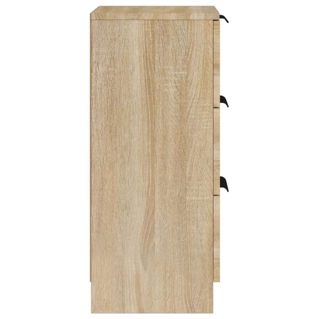 Aparadores 2 Uds Madera Contrachapada Roble Sonoma 30x30x70 Cm / Vetonek_5