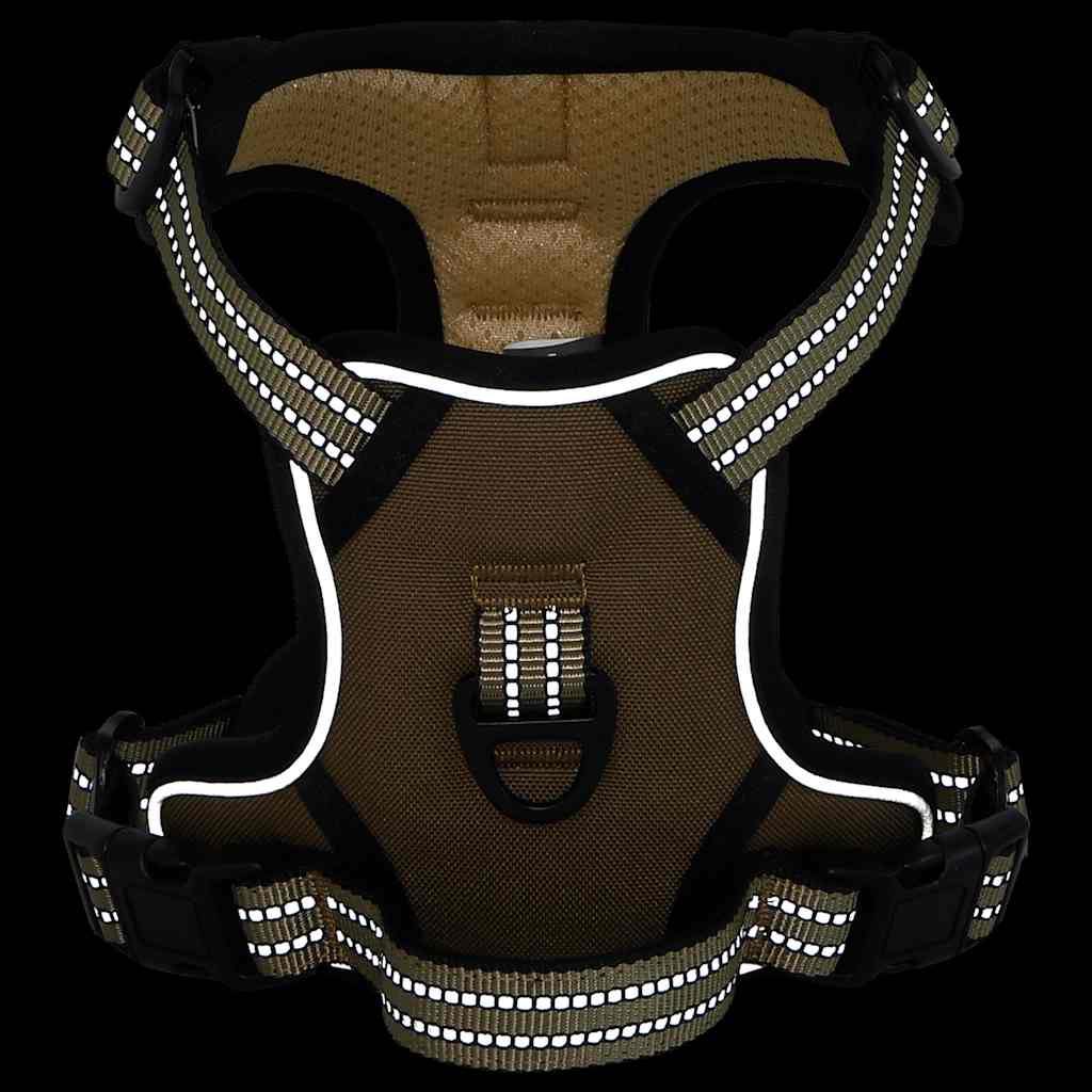 Arnés Para Perros Con Correa Y Collar Ajustable Marrón L_4