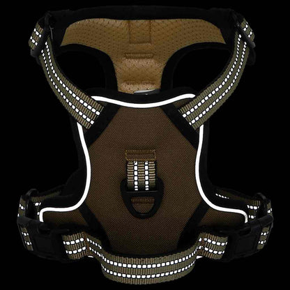 Arnés Para Perros Con Correa Y Collar Ajustable Marrón L_4