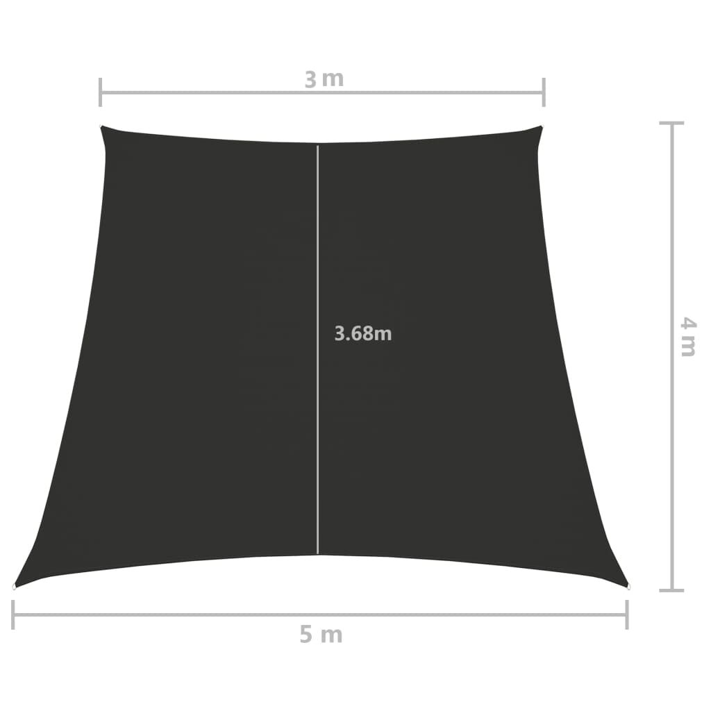 Vidaxl Toldo De Vela Trapezoidal De Tela Oxford Gris Antracita 3/5x4 M_2