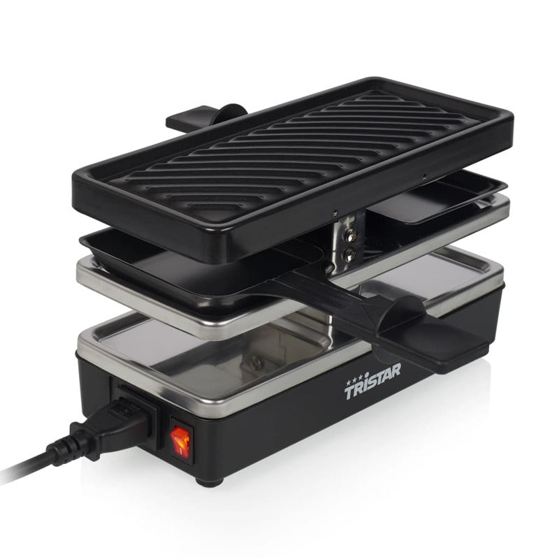 Tristar Plancha Raclette 2 Personas Ra-2741 Negro 400 W 23,8x10,4 Cm_0