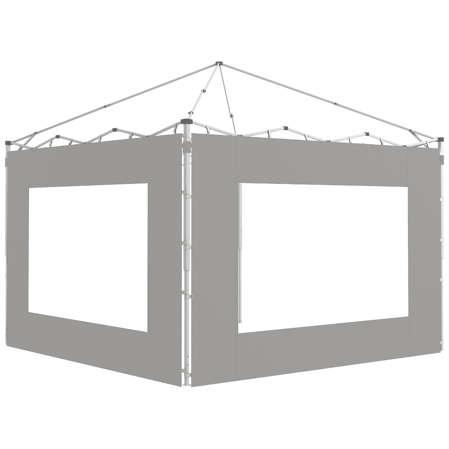 Outsunny Paredes Laterales Para Carpa De 2 Paneles 295x195 Cm Gris_0