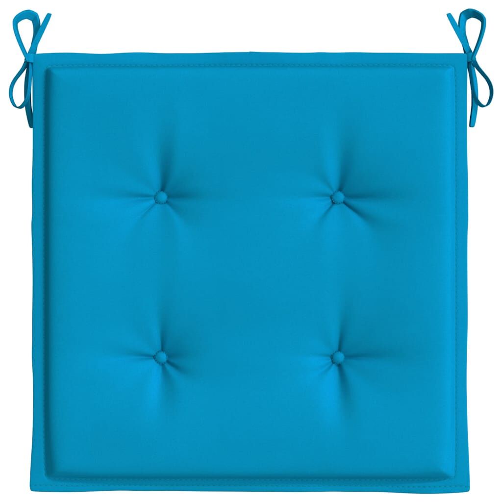 Vidaxl Cojines De Silla De Jardín 2 Uds Tela Oxford Azul 40x40x3 Cm_4