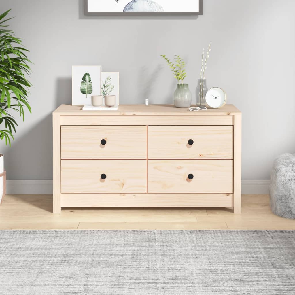 Armario Auxiliar De Madera Maciza De Pino 100x40x54 Cm / Vetonek_2