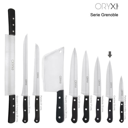 Cuchillo Grenoble Cocina Hoja Acero Inoxidable 13 Cm. Negro
