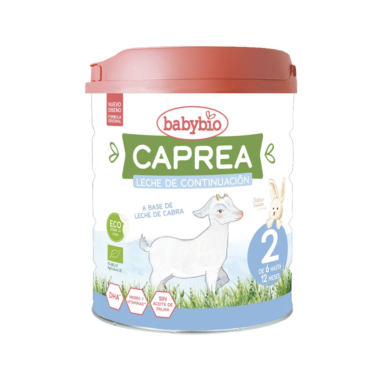 Embalagem de 2 Caprea 2 Leite de Cabra (6 a 12 meses) Biológico, 800 g. Babybio