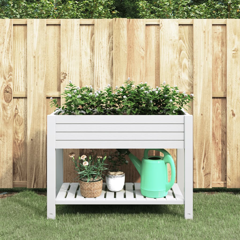 Jardinera Alta Polipropileno Blanco 110x45x79 Cm_1