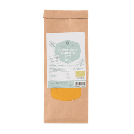 Cúrcuma e pimenta em pó ECO Planeta Huerto 150 g