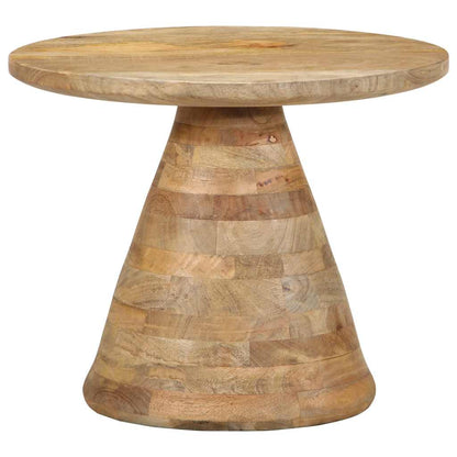 Mesa Auxiliar Madera Maciza De Mango Ø50x40 Cm_0