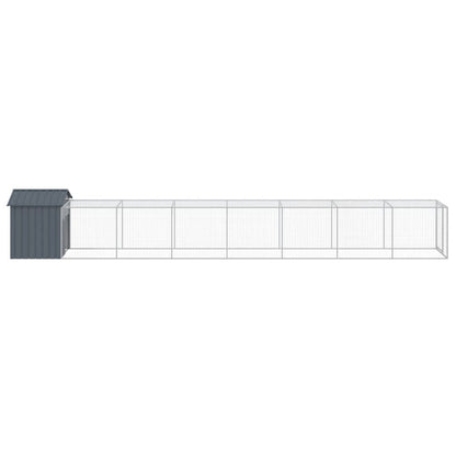 Vidaxl Jaula Gallinas Con Corral Acero Galvanizado Gris 117x813x123 Cm_3