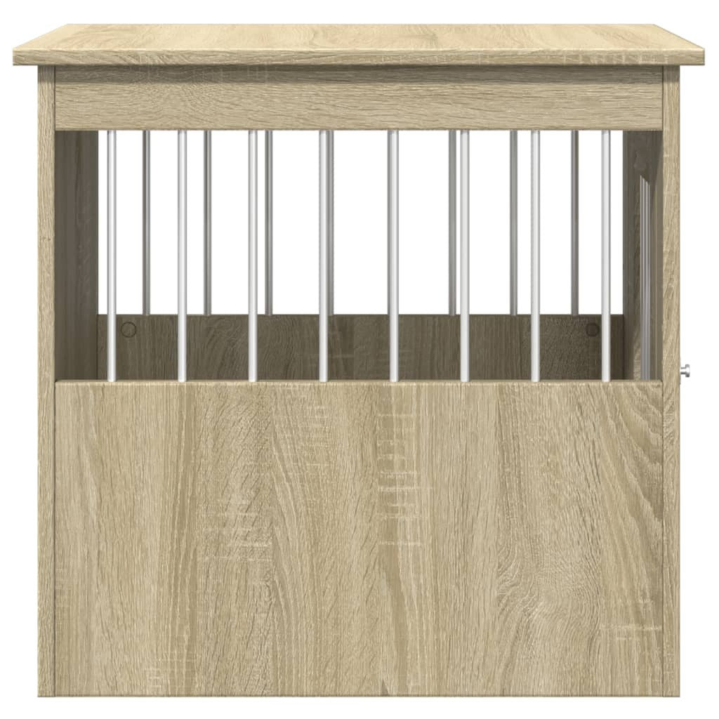 Vidaxl Jaula Para Perros Madera De Ingeniería Roble Sonoma 45x62x59 Cm_4