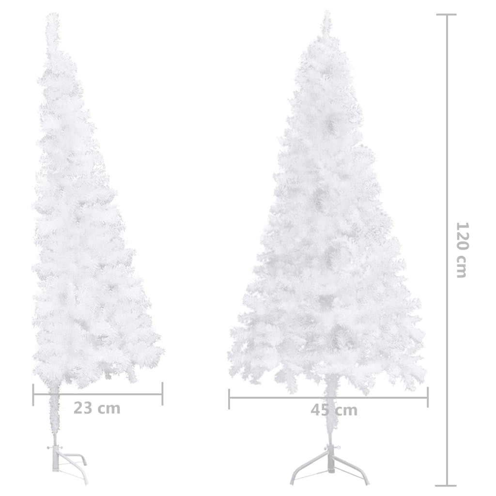 Vidaxl Árbol De Navidad Artificial De Esquina Blanco 120 Cm Pvc_2