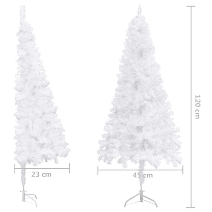 Vidaxl Árbol De Navidad Artificial De Esquina Blanco 120 Cm Pvc_2