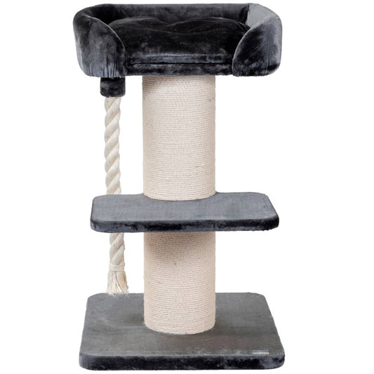Quapas! Árbol Rascador Para Gatos Ruffles Gris Oscuro 60x60x115 Cm_0