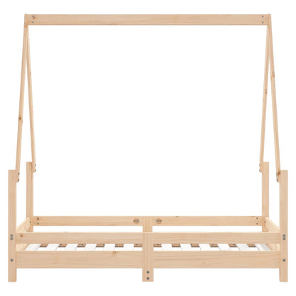 Estructura De Cama Para Niños Madera Maciza De Pino 70x140 Cm / Vetonek_1