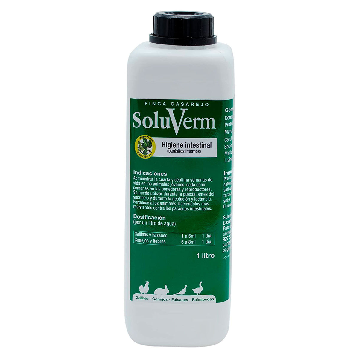 Pack Para Desparasitar Internamente - Previene Coccidios Y Vermes En Gallinas, Faisanes, Conejos - 1L/Producto_1