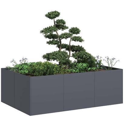 Jardinera Acero Gris Antracita 120x80x40 Cm_1