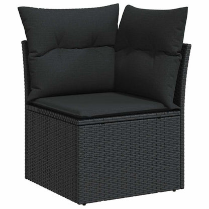 Set De Sofás De Jardín 7 Pzas Con Cojines Ratán Sintético Negro / Vetonek_1