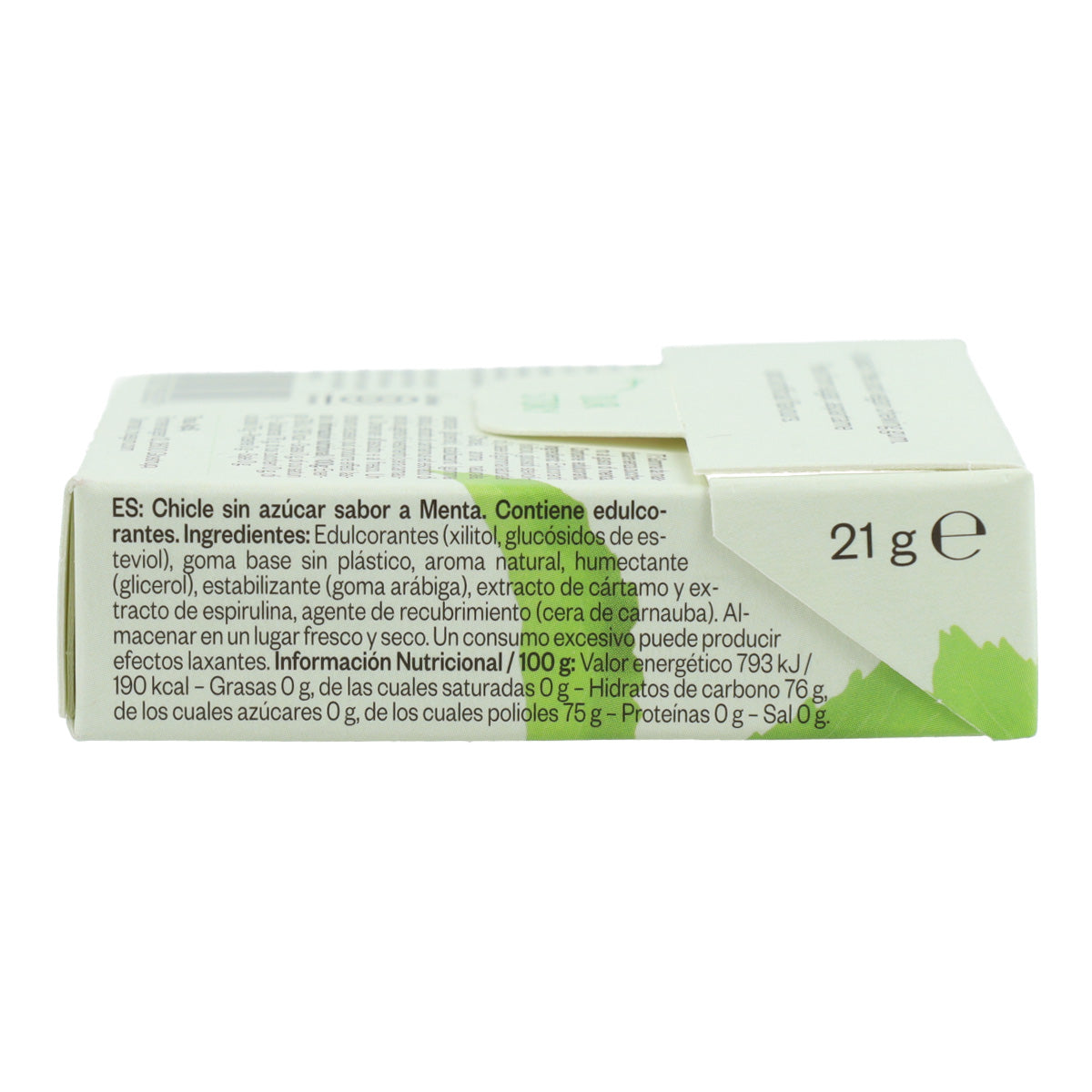 Chicle sin plástico de Menta fresca True Gum 21g
