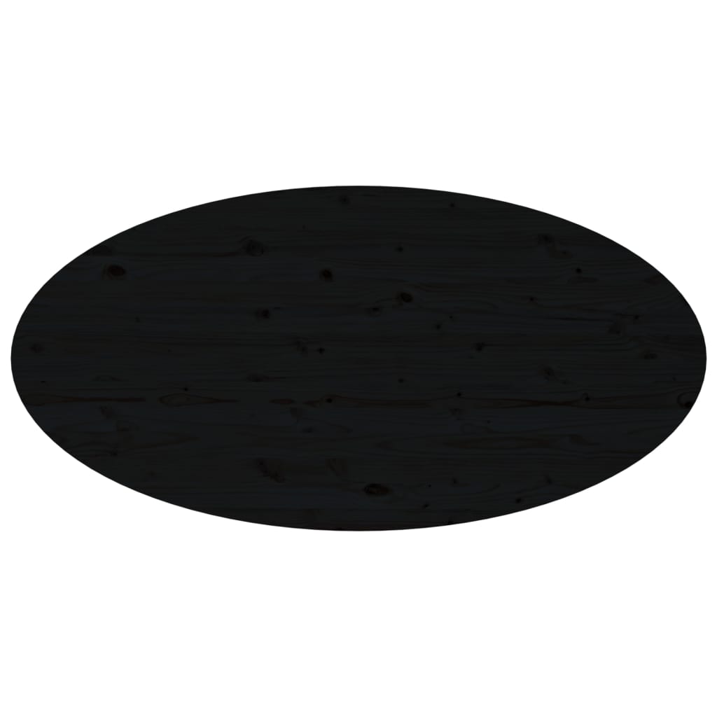 Mesa De Centro De Madera Maciza De Pino Negro 110x55x45 Cm_4