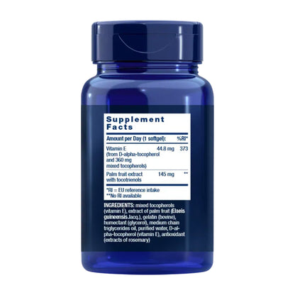 Gamma E Tocoferóis e Tocotrienóis Mistos, Life Extension 60 esferas