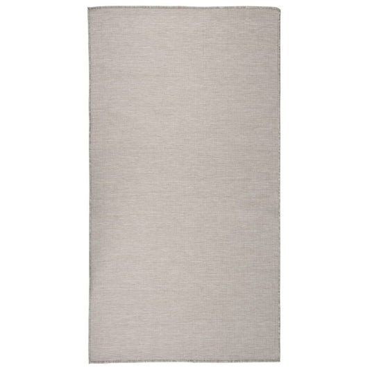 Vidaxl Alfombra De Exterior De Tejido Plano Gris Taupe 80x150 Cm_0