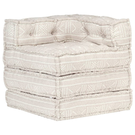 Vidaxl Puf Modular De Tela Beige_0
