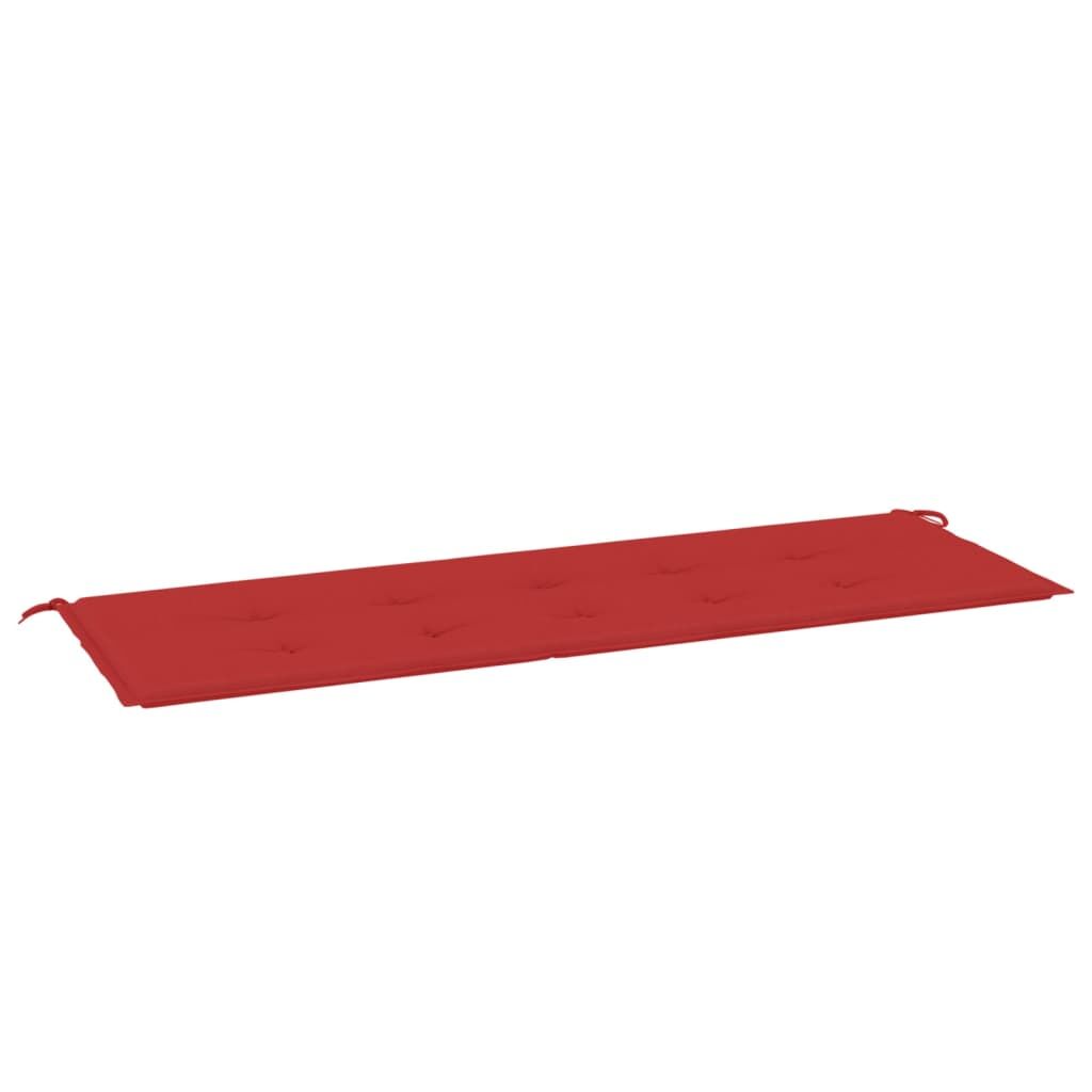 Vidaxl Cojín De Banco De Jardín Tela Oxford Rojo 150x50x3 Cm_0